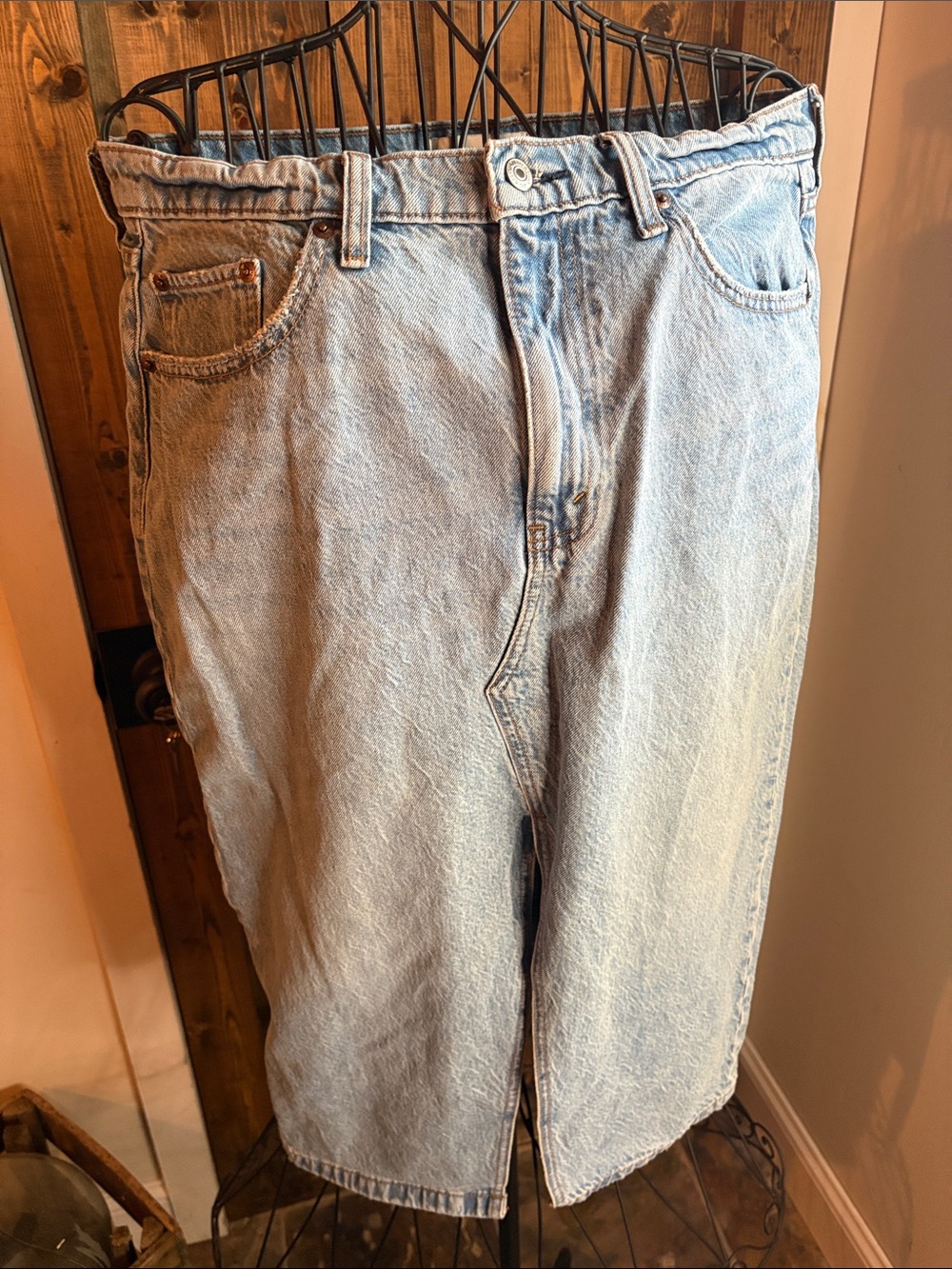 Abercrombie & Fitch Light Blue high rise skirt